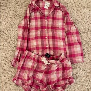 J. CrewPlaid Pink Women’s Pajama Set